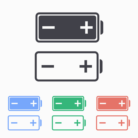 Battery icon, vector illustration.のイラスト素材