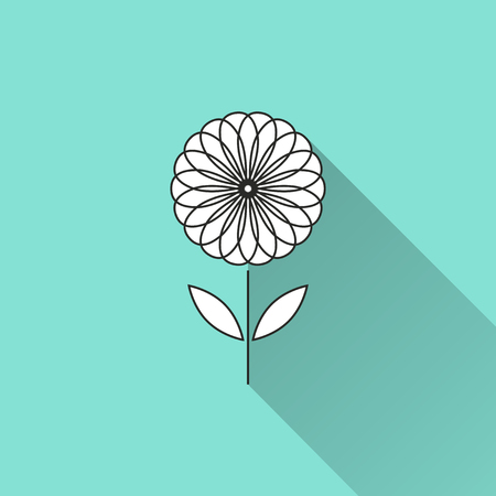 Flower  icon. Vector illustration, flat design.のイラスト素材