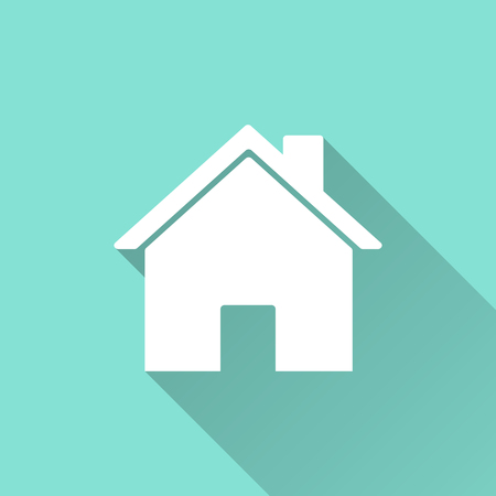 Home icon. Vector illustration, flat design.のイラスト素材