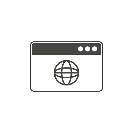 Browser - vector icon in black on a white background.のイラスト素材