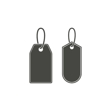 Price tag - vector icon in black on a white background.のイラスト素材