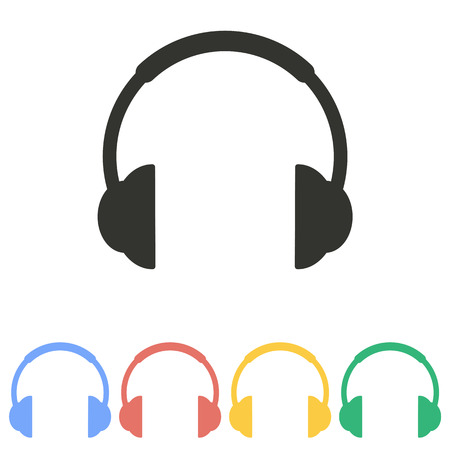 Headphone   icon  on white background. Vector illustration.のイラスト素材