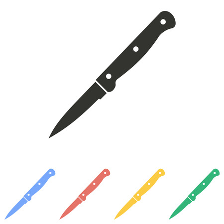 Knife  icon  on white background. Vector illustration.のイラスト素材