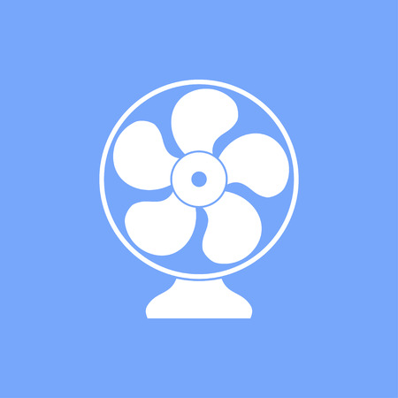 Fan  icon on green background. Vector illustration.のイラスト素材