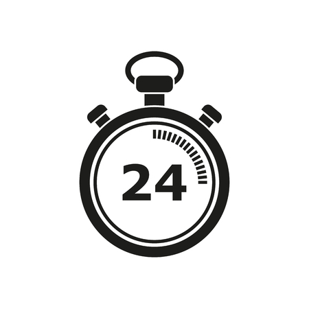 Stopwatch  icon  on white background. Vector illustration.のイラスト素材