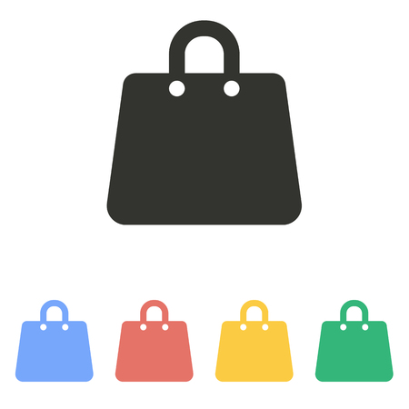 Shopping bag  icon  on white background. Vector illustration.のイラスト素材