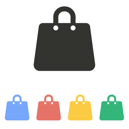 Illustration pour Shopping bag  icon  on white background. Vector illustration. - image libre de droit