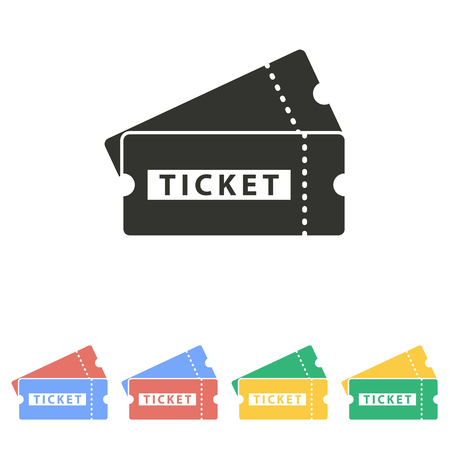 Ticket  icon  on white background. Vector illustration.のイラスト素材