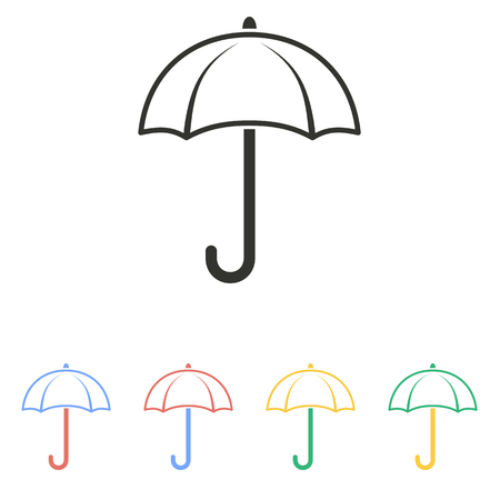 Umbrella  icon  on white background. Vector illustration.のイラスト素材