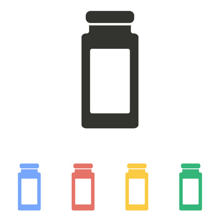 Medicine bottle  icon  on white background. Vector illustration.のイラスト素材