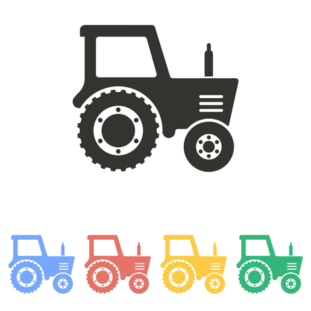 Tractor  icon  on white background. Vector illustration.のイラスト素材