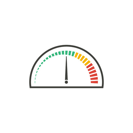 Speedometer - vector icon in black on a white background.のイラスト素材