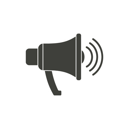 Speaker - vector icon in black on a white background.のイラスト素材