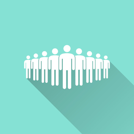 People  icon on green background.のイラスト素材