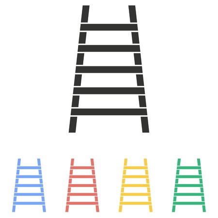 Ladder  icon  on white background. のイラスト素材