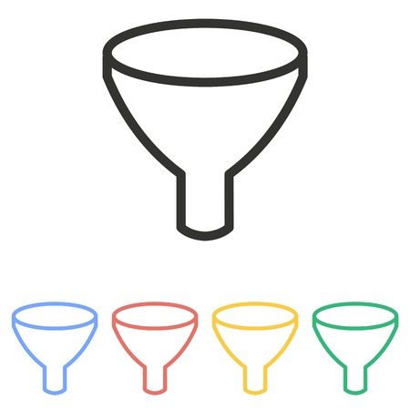 Funnel  icon  on white background.のイラスト素材