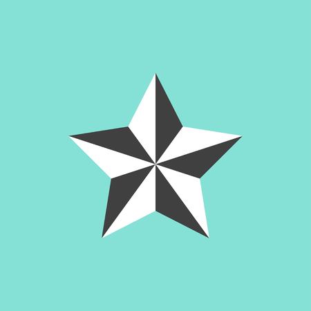 Star  icon  on green background.のイラスト素材