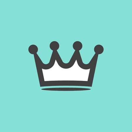 Crown  icon  on green background. のイラスト素材