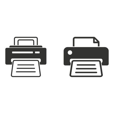 Printer  icon  on white background.のイラスト素材