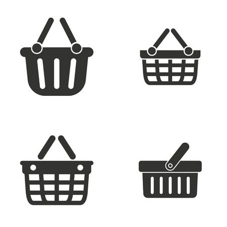 Shopping basket  icon  on white background.のイラスト素材