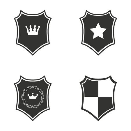 Shield  icon  on white background.のイラスト素材