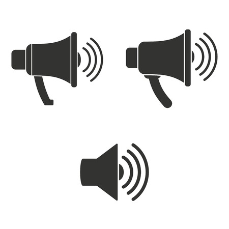 Speaker  icon  on white background.のイラスト素材