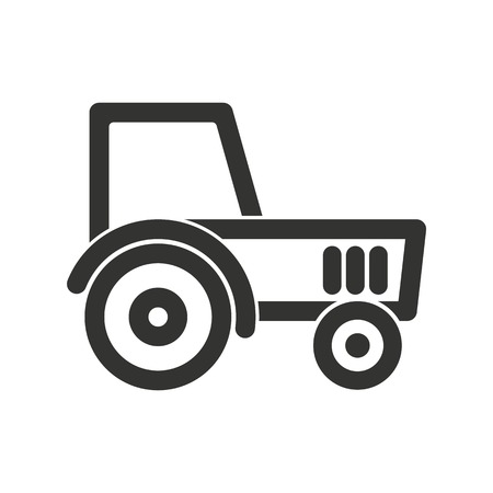 Tractor  icon  on white background. Vector illustration.のイラスト素材