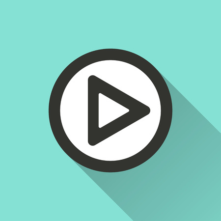 Start  icon  on green background. Vector illustration.のイラスト素材