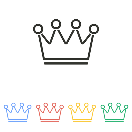 Crown  icon  on white background. Vector illustration.のイラスト素材