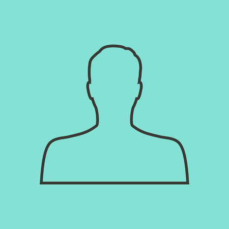 Avatar  icon  on green background. Vector illustration.のイラスト素材