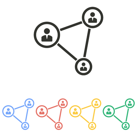 Network   icon  on white background. Vector illustration.のイラスト素材