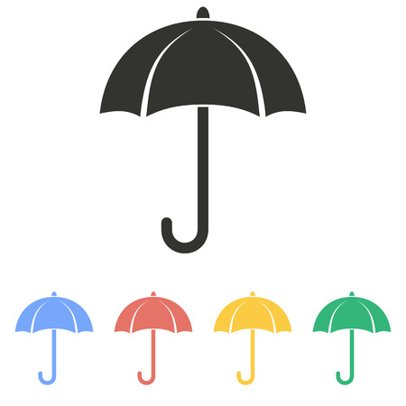 Umbrella  icon  on white background. Vector illustration.のイラスト素材