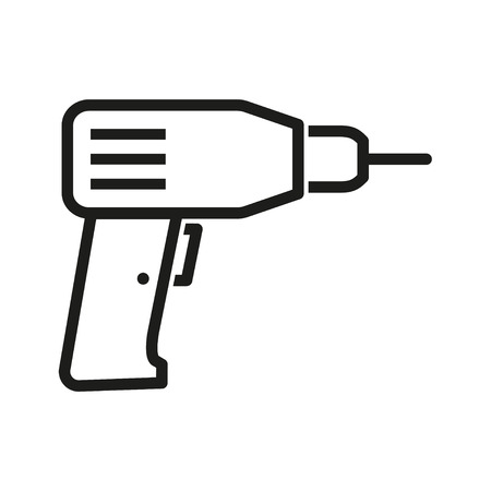 Drill  icon  on white background. Vector illustration.のイラスト素材