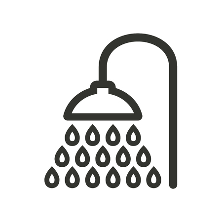 Shower  - vector icon in black on a white background.のイラスト素材