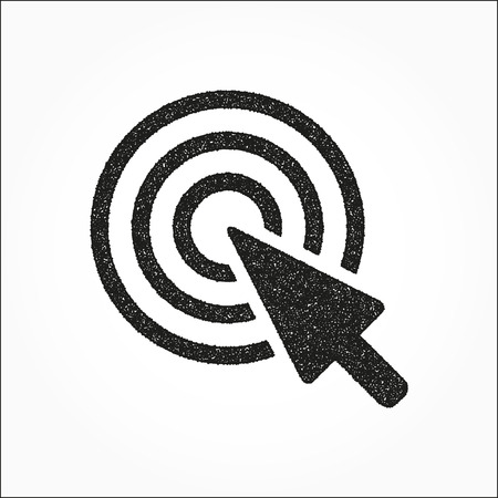 Aim  icon  on white background. Stipple effect. Vector illustration.のイラスト素材