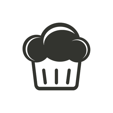 Cake  icon  on white background. Vector illustration.のイラスト素材