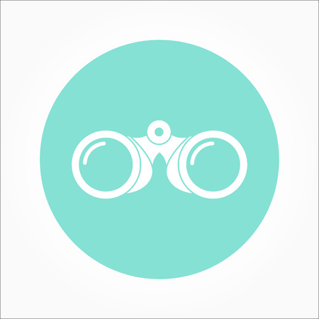 Binocular  icon  on green background. Vector illustration.のイラスト素材