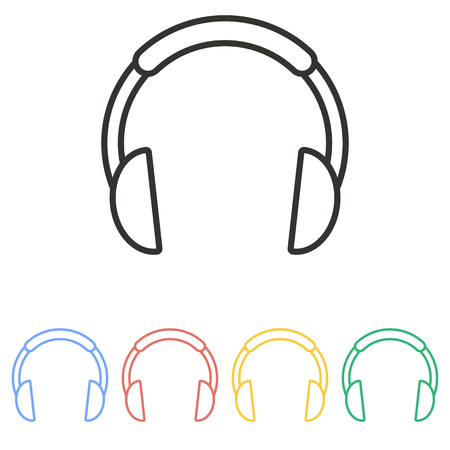 Headphone   icon  on white background. Vector illustration.のイラスト素材