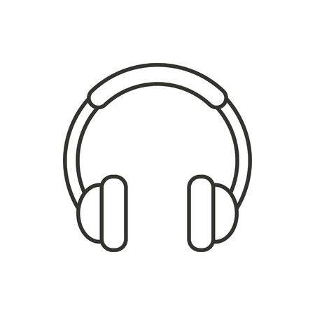 Headphone   icon  on white background. Vector illustration.のイラスト素材
