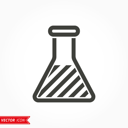 Flask  icon  on white background. Vector illustration.のイラスト素材
