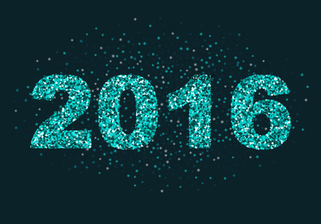 Year 2016 design element. Vector illustration.