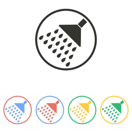 Shower  icon  on white background. Vector illustration.のイラスト素材