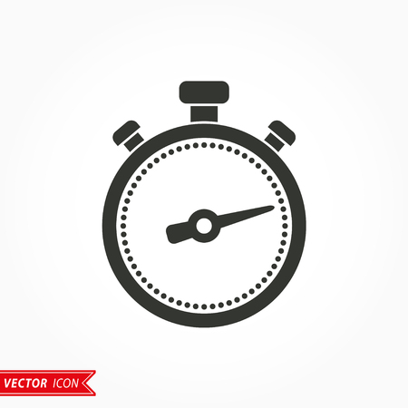 Stopwatch  icon  on white background. Vector illustration.のイラスト素材