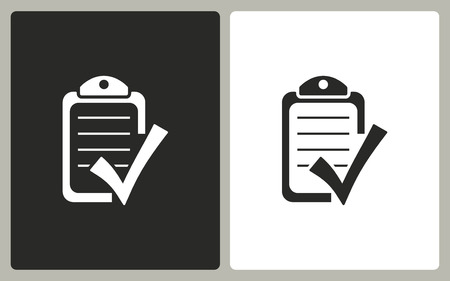 Checklist -  black and white icons. Vector illustrationのイラスト素材