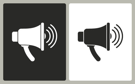 Speaker  -  black and white icons. Vector illustrationのイラスト素材