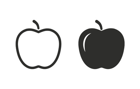Apple  icon  on white background. Vector illustration.のイラスト素材