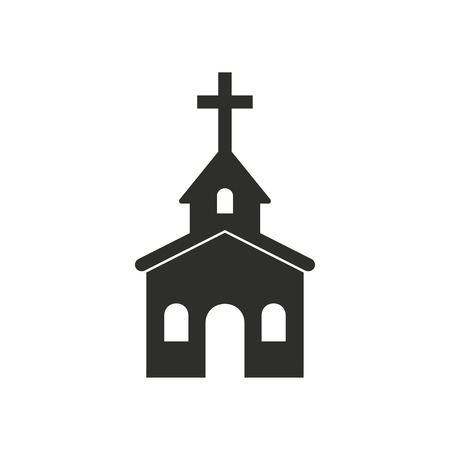 Church  icon  on white background. Vector illustration.のイラスト素材