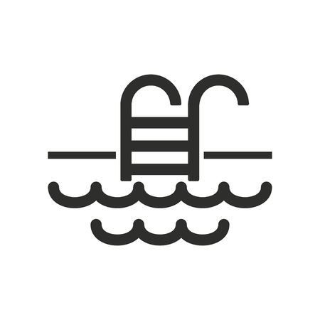 Pool   icon  on white background. Vector illustration.のイラスト素材