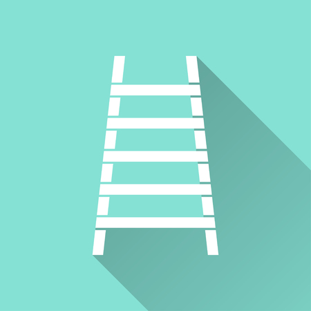 Ladder  icon with long shadow, flat design. Vector illustration.のイラスト素材