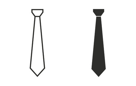 Necktie  icon  on white background. Vector illustration.のイラスト素材